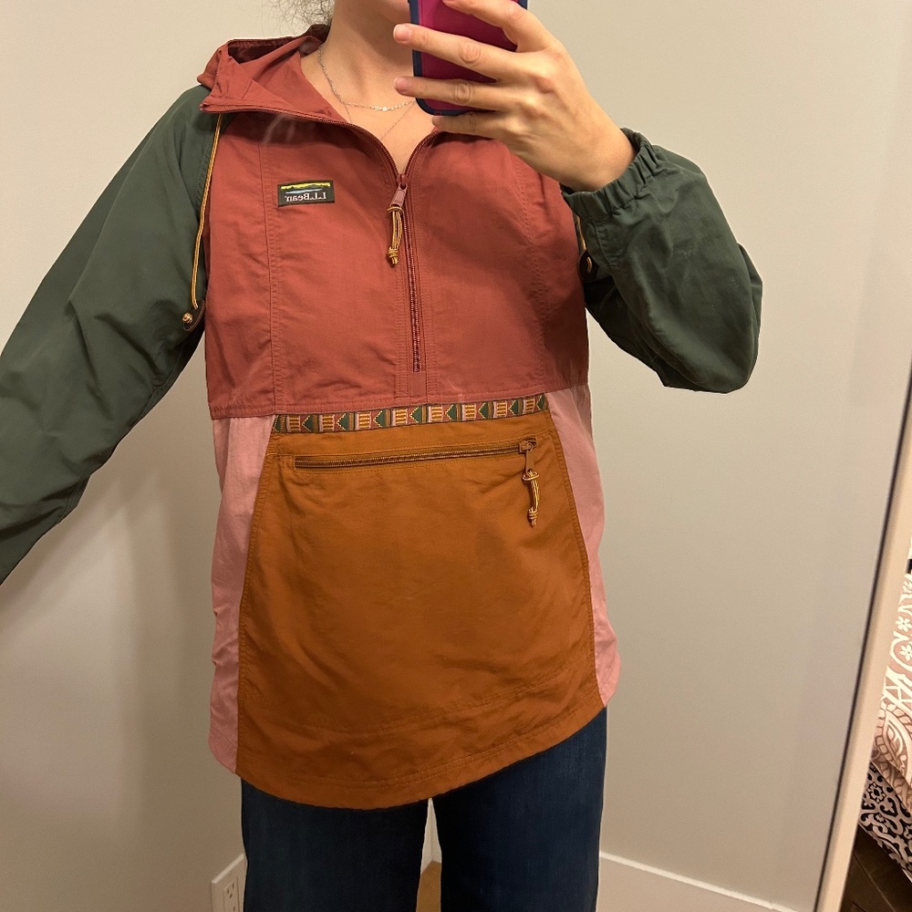 L.L. Bean Mountain Classic Anorak Windbreaker Size Medium